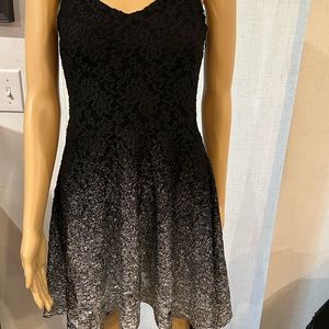 FreePeople Black and Silver mini dress sz S